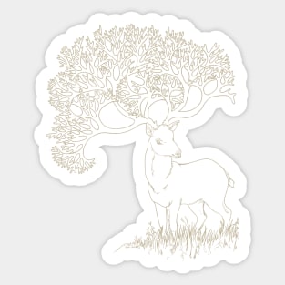 Fractal Point Buck Sticker